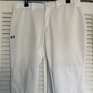 Under Armor: Baseball pants, white, Large